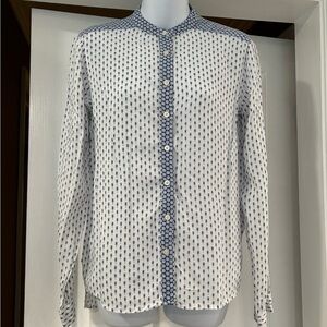 Aeropostale light summer rayon collarless shirt size Small bohemian festival